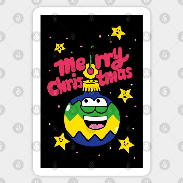 Funny Xmas Ball Sticker by Aiko Tsui